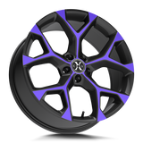 XCess 5 Flake X05 20x8.5 Gloss Black Purple Machined premium sport wheel