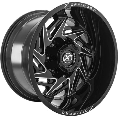 XF Offroad XF-203 Black Milled Wheel