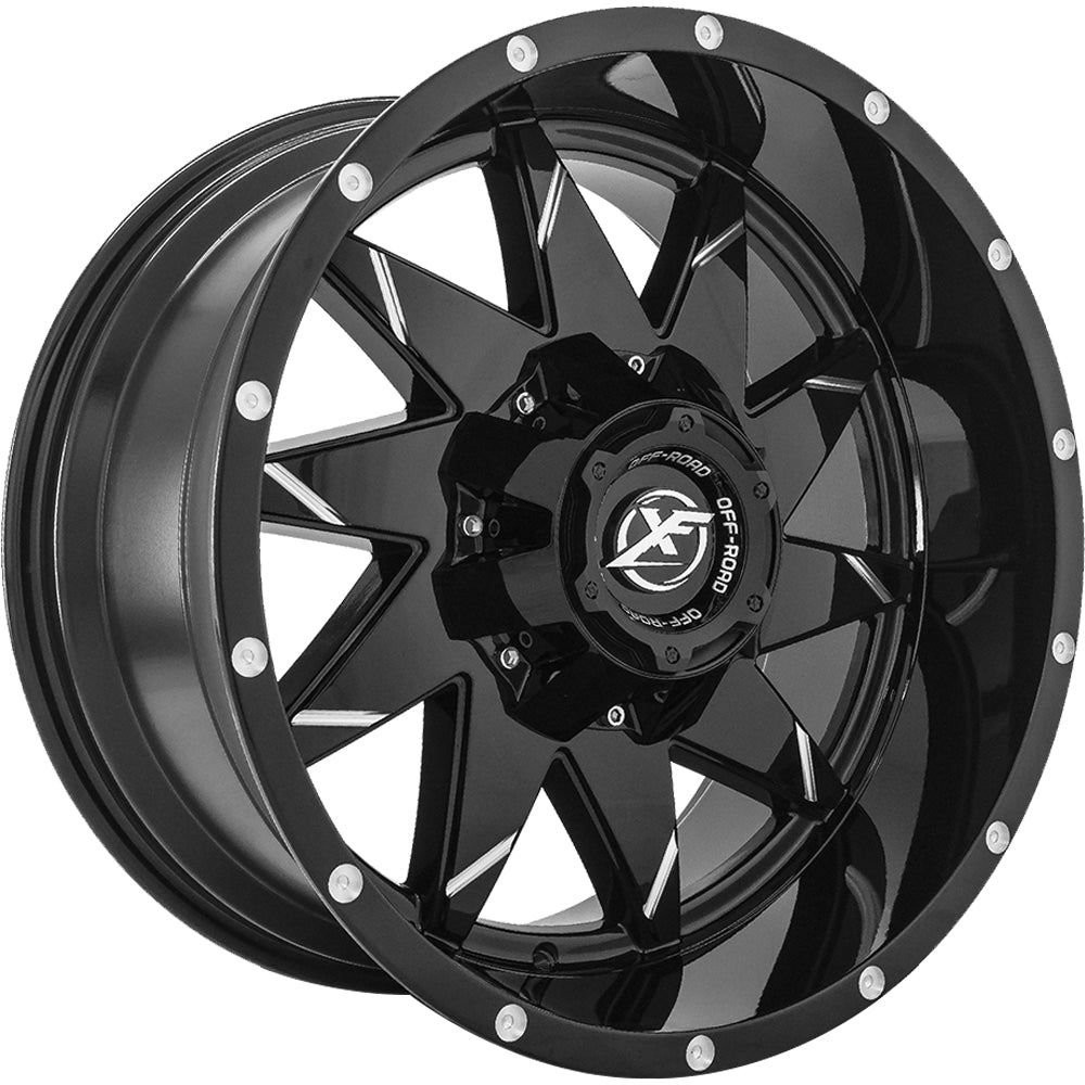 XF Offroad XF-208 Black Milled Wheel