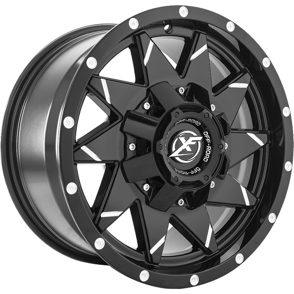 XF Offroad XF-208 Black Milled Wheel