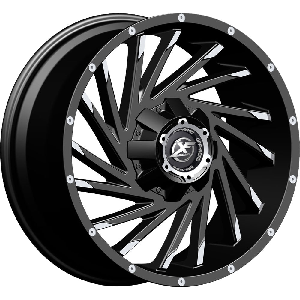XF Offroad XF-209 Black Machined Wheel