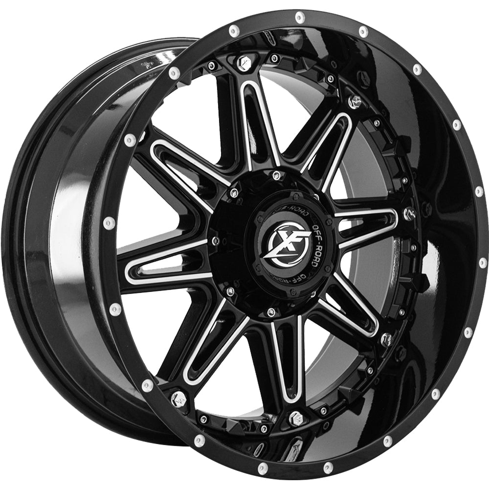 XF Offroad XF-217 Black Milled Wheel