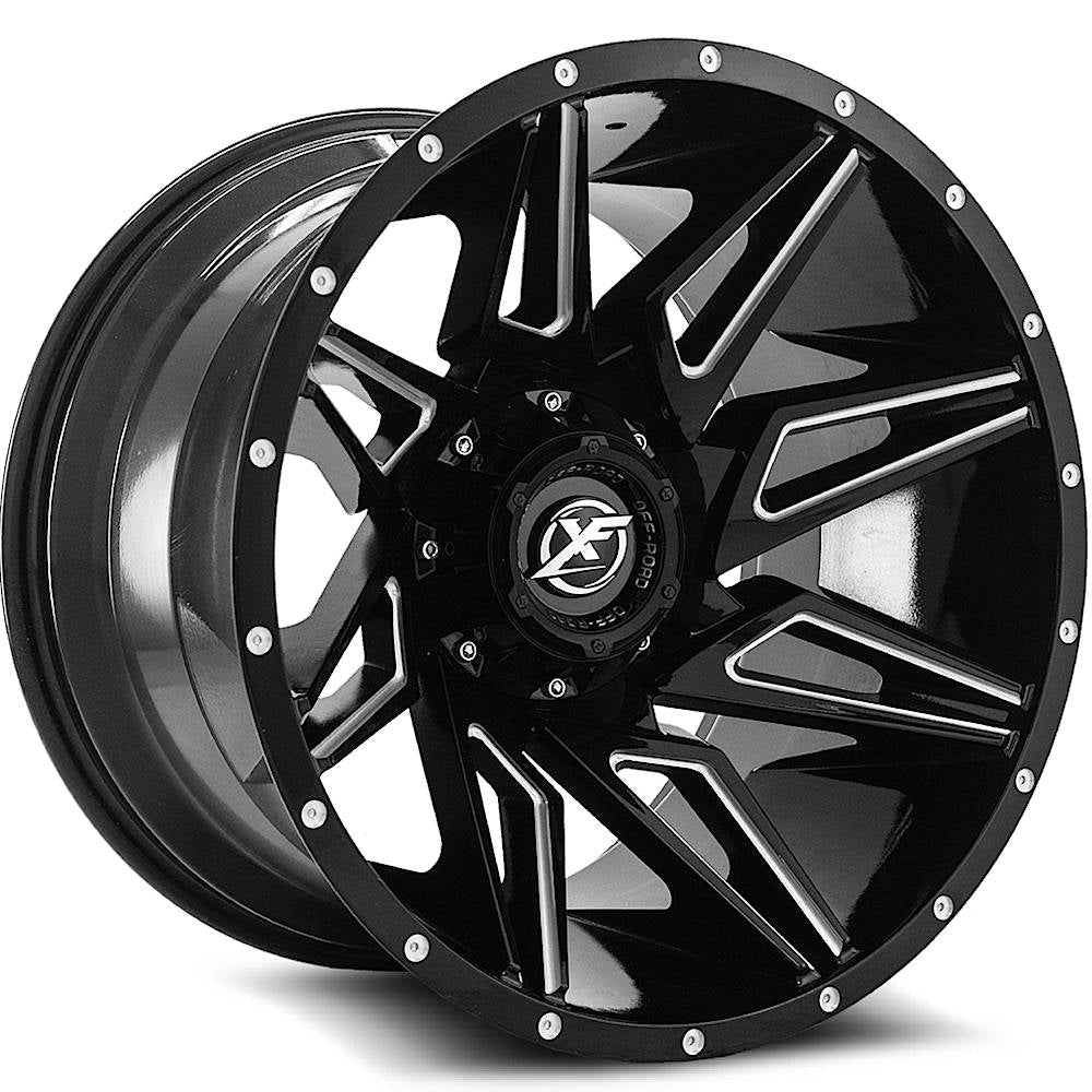 XF Offroad XF-218 Black Milled Wheel