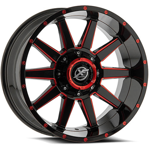 XF Offroad XF-219 Black Red Milled Wheel