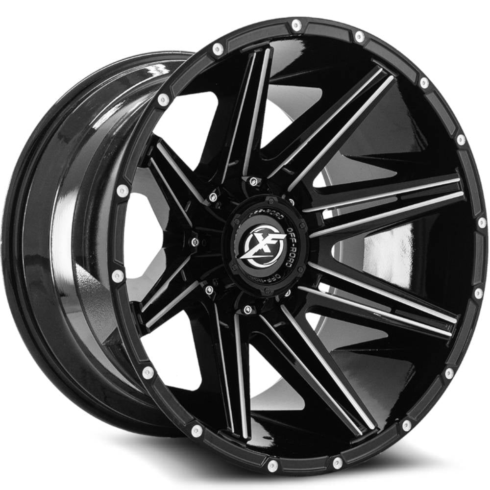 XF Offroad XF-220 Black Milled Wheel