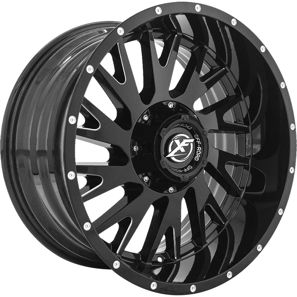 XF Offroad XF-221 Black Milled Wheel