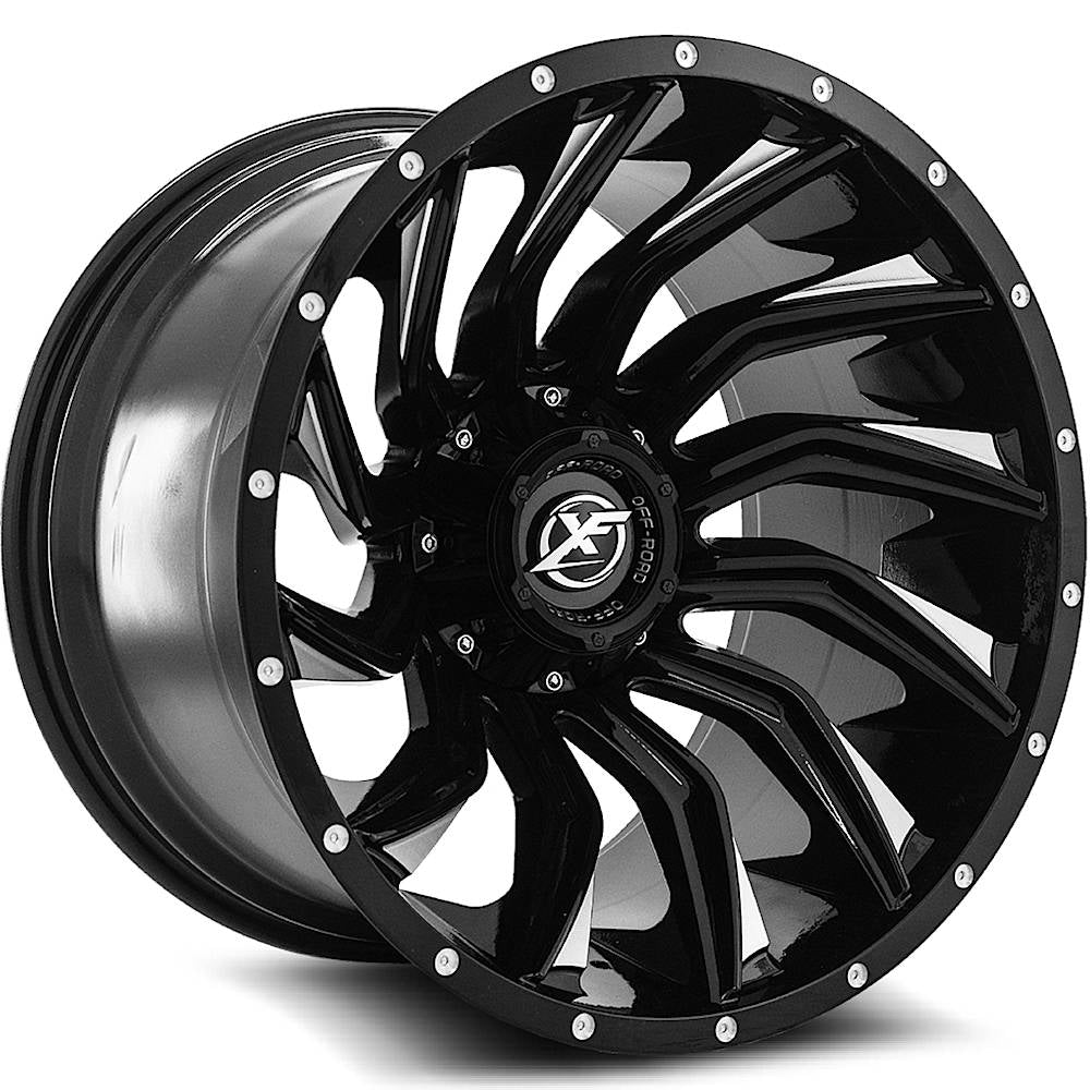 XF Offroad XF-224 Black Milled Wheel
