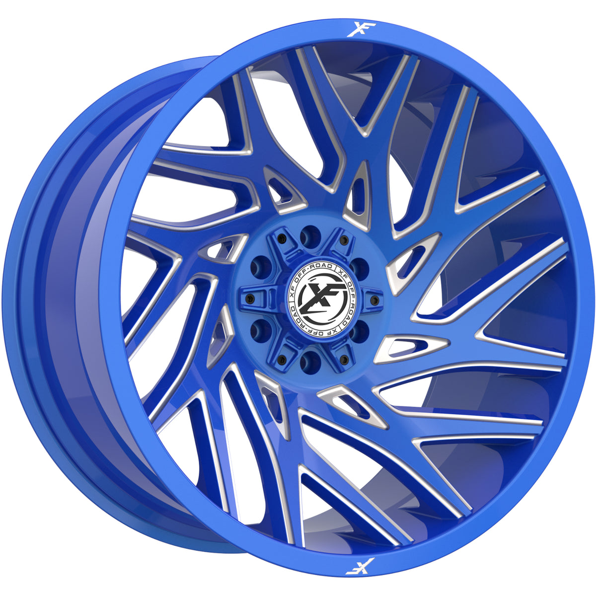 XF Offroad XF-229 Blue Milled Wheel