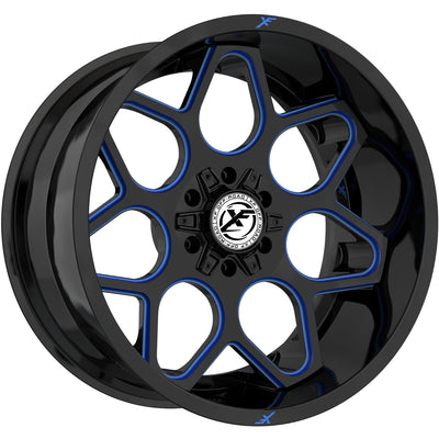 XF Offroad XF-233 Black Blue Milled Wheel