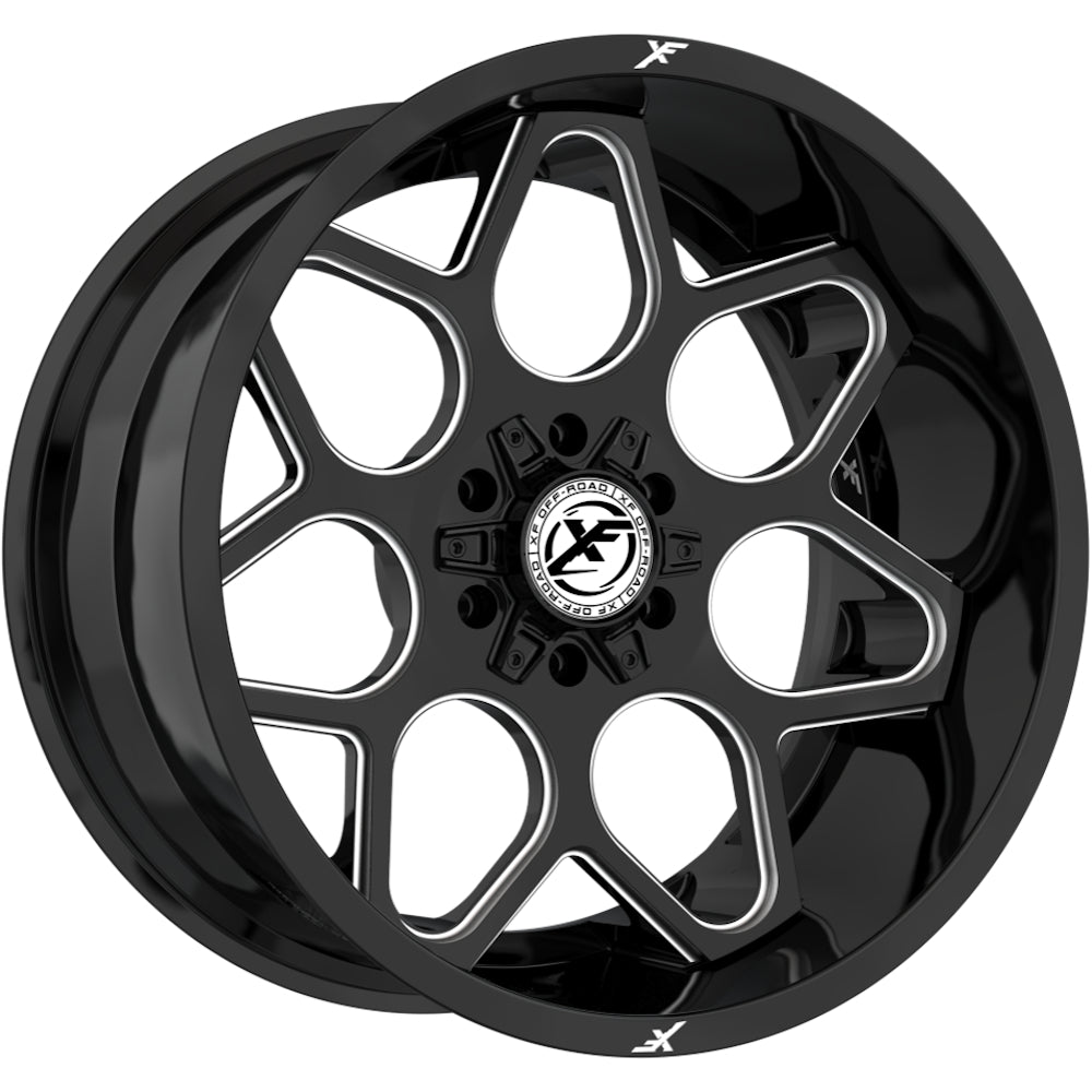 XF Offroad XF-233 Black Milled Wheel
