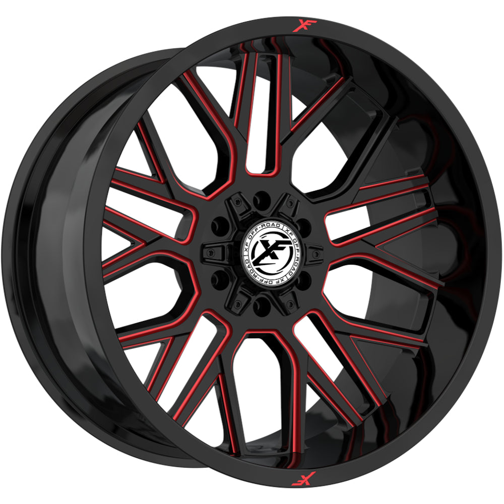 XF Offroad XF-235 Black Red Milled Wheel