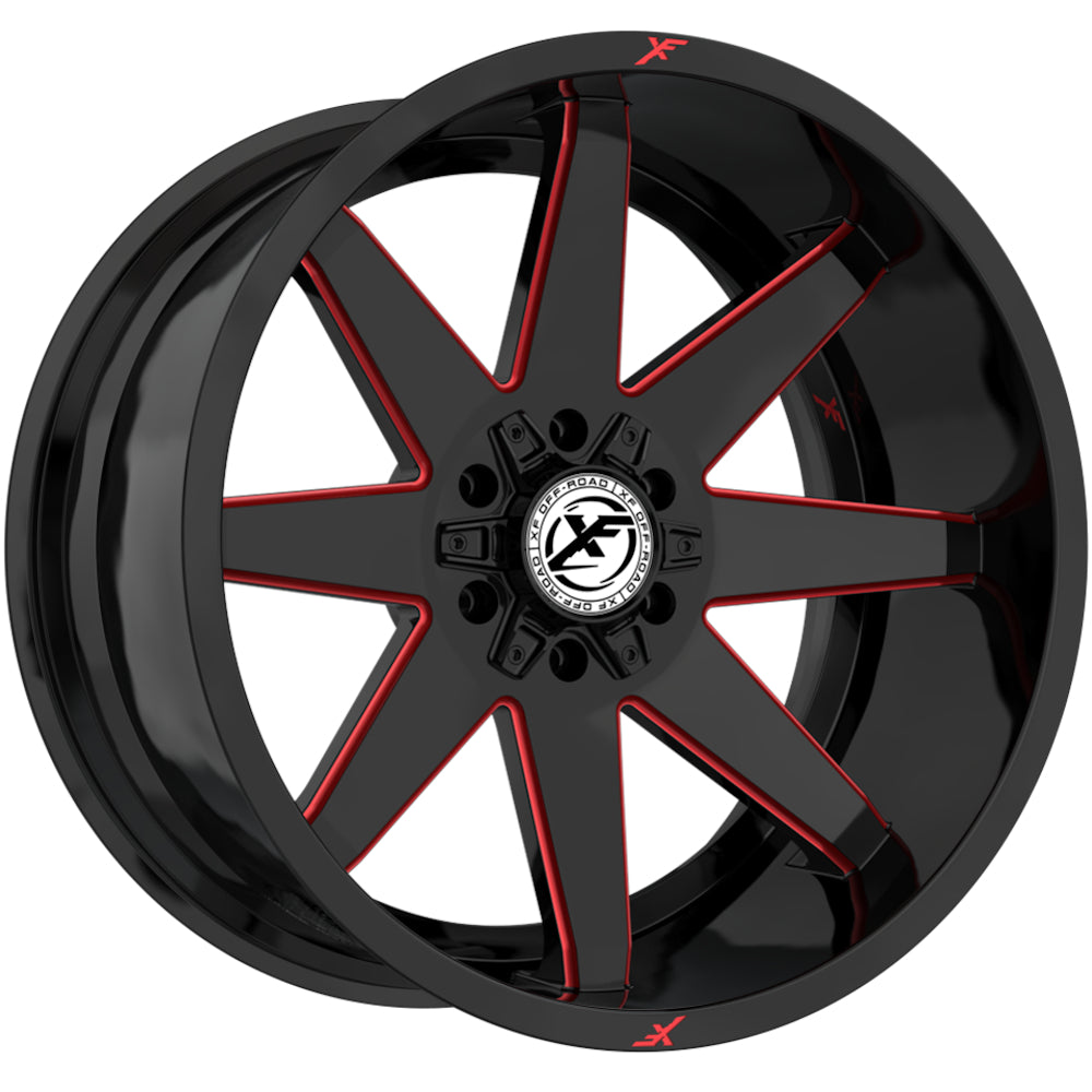 XF Offroad XF-236 Black Red Milled Wheel
