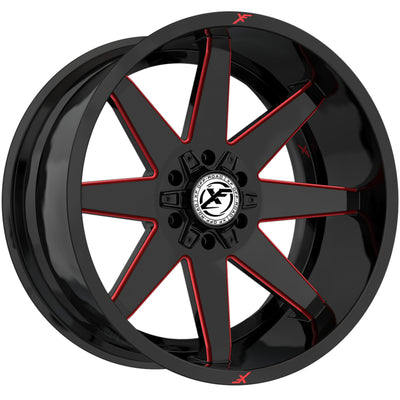XF Offroad XF-236 Black Red Milled Wheel