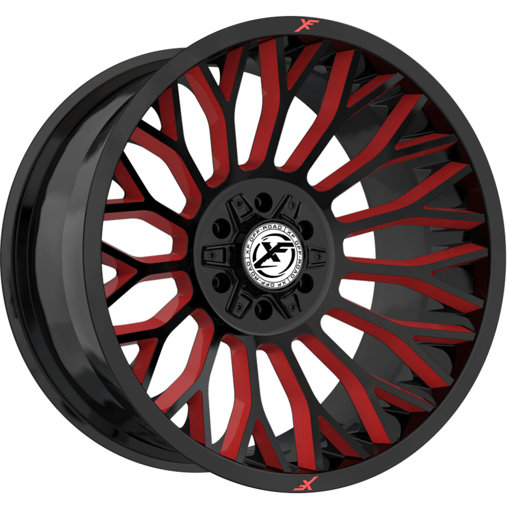 XF Offroad XF-237 Black Red Milled Wheel