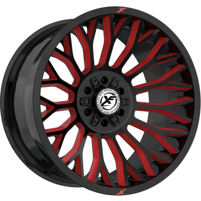 XF Offroad XF-237 Black Red Milled Wheel