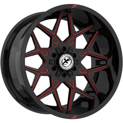 XF Offroad XF-238 Black Red Milled Wheel