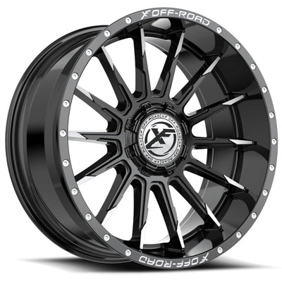 XF Offroad XF-247 Black Machined Wheel