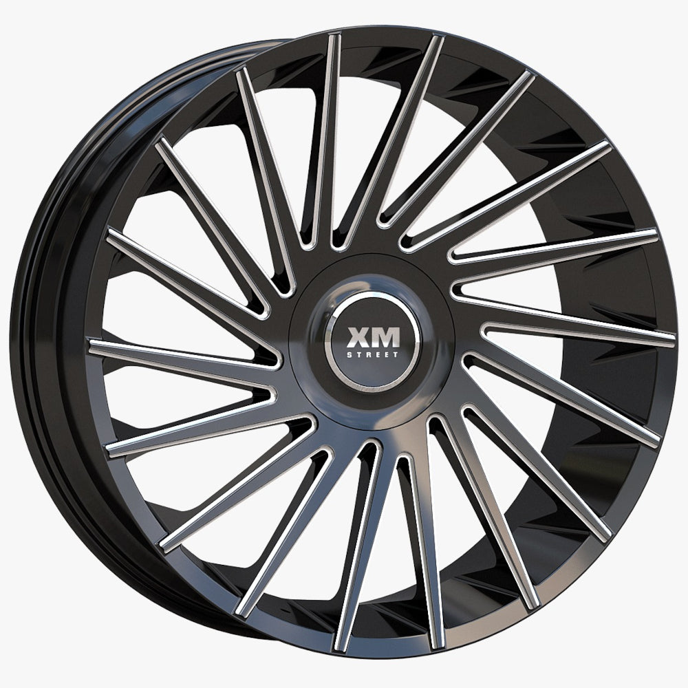 XM Street XM-609X Black Milled Wheel