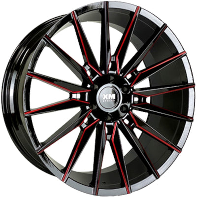 XM Street XM-610 Black Red Milled Wheel