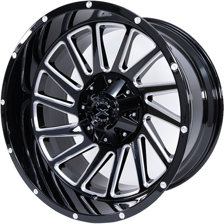 Xtreme Force Twist Black Milled Wheel