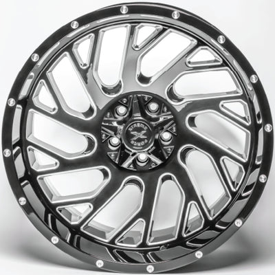 Xtreme Force XF8 Black Milled Wheel