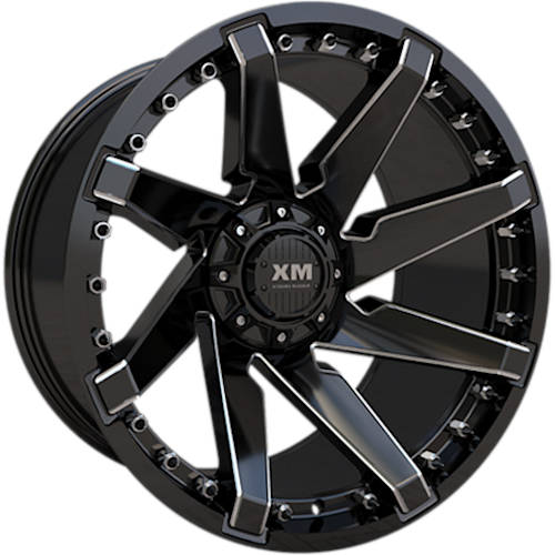 Xtreme Mudder XM-301 Black Milled Wheel