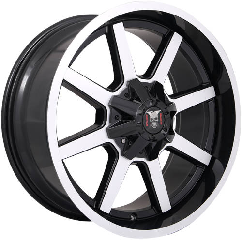 Xtreme Mudder XM-302 Black Machined Wheel