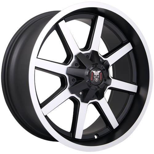 Xtreme Mudder XM-302 Black Machined Wheel