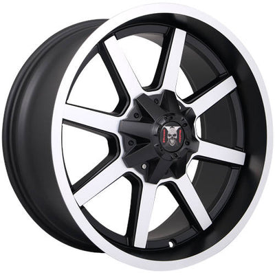 Xtreme Mudder XM-302 Black Machined Wheel