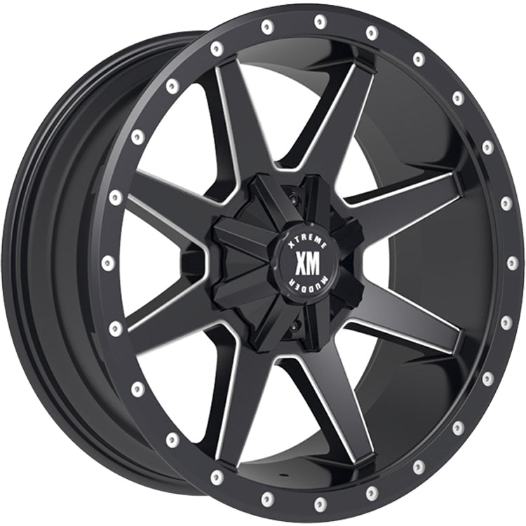 Xtreme Mudder XM-304 Black Milled Wheel