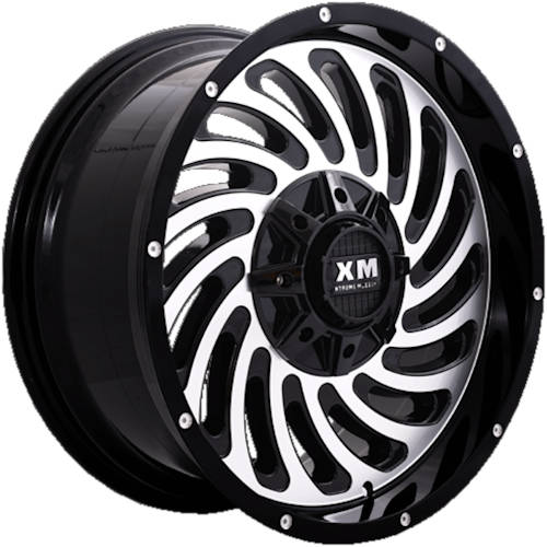 Xtreme Mudder XM-306 Black Machined Wheel