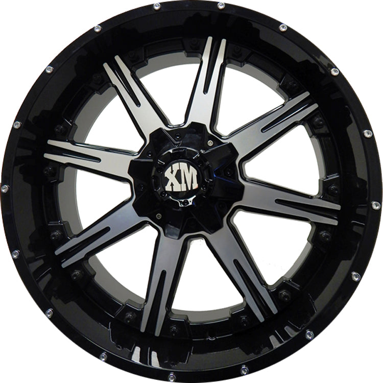 Xtreme Mudder XM-307 Black Machined Wheel