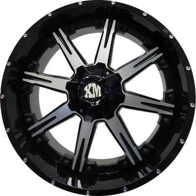 Xtreme Mudder XM-307 Black Machined Wheel