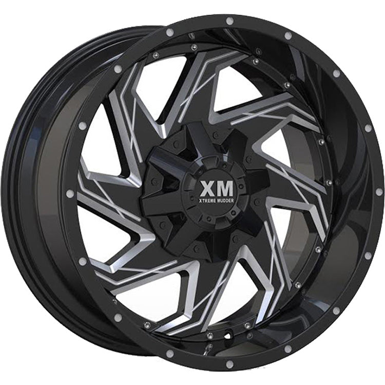 Xtreme Mudder XM-309 Black Milled Wheel