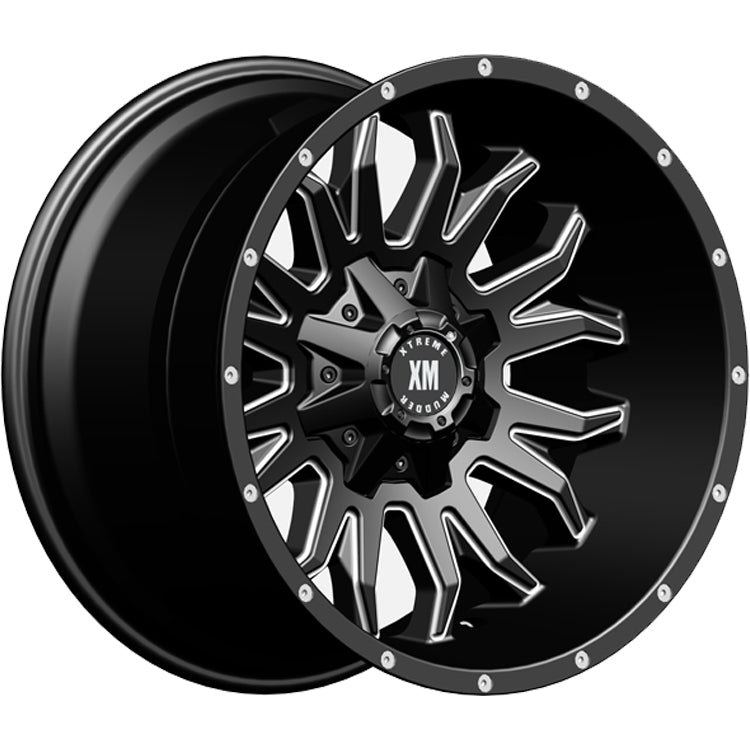 Xtreme Mudder XM-311 Black Milled Wheel