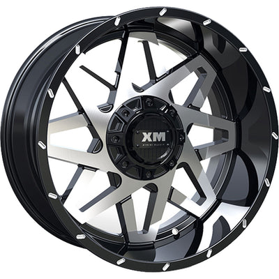Xtreme Mudder XM-313 Black Machined Wheel