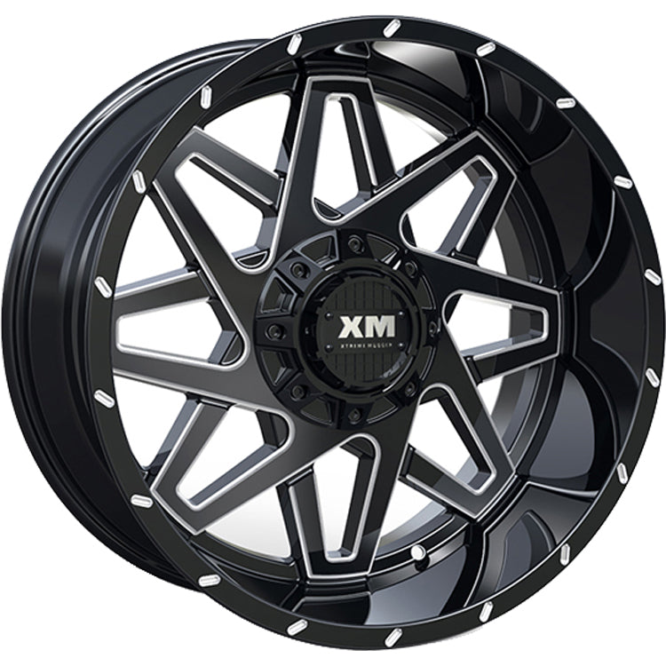 Xtreme Mudder XM-313 Black Milled Wheel