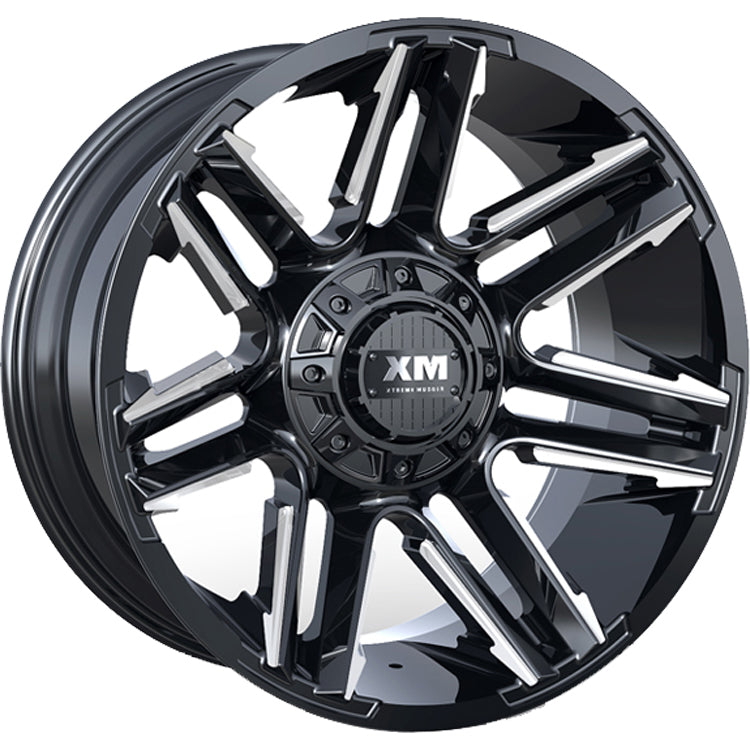 Xtreme Mudder XM-314 Black Milled Wheel