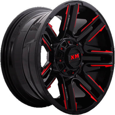 Xtreme Mudder XM-314 Black Red Milled Wheel
