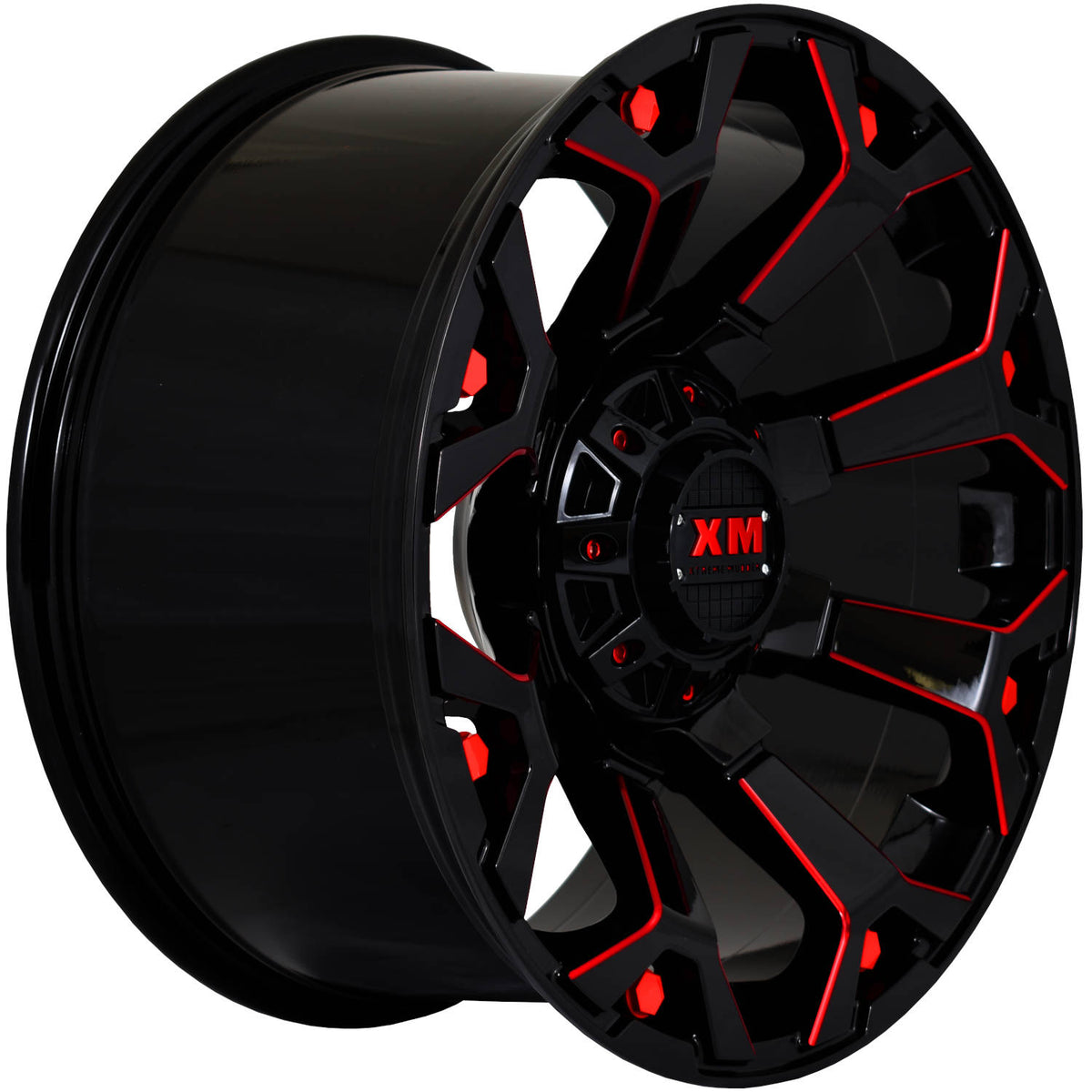 Xtreme Mudder XM-318 Black Red Milled Wheel