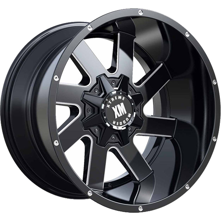 Xtreme Mudder XM-322 Black Milled Wheel
