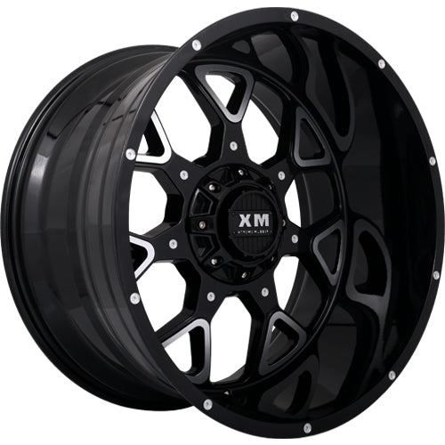Xtreme Mudder XM-327 Black Milled Wheel