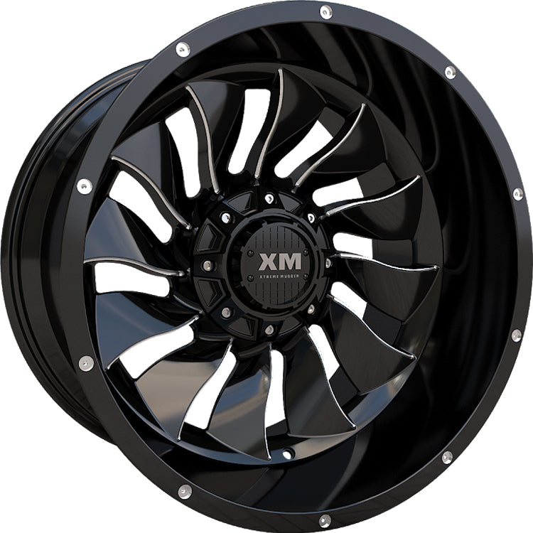 Xtreme Mudder XM-329 Black Milled Wheel