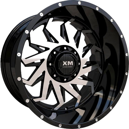 Xtreme Mudder XM-330 Black Machined Wheel