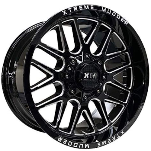 Xtreme Mudder XM-338 Black Milled Wheel