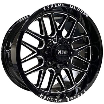 Xtreme Mudder XM-338 Black Milled Wheel
