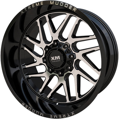 Xtreme Mudder XM-339 Black Machined Wheel
