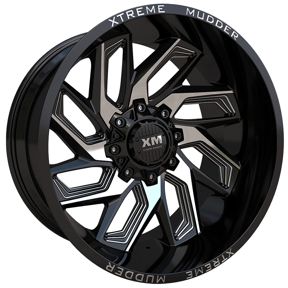 Xtreme Mudder XM-343 Black Milled Wheel