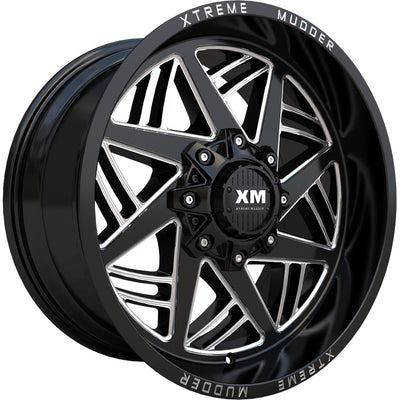 Xtreme Mudder XM-345 Black Milled Wheel