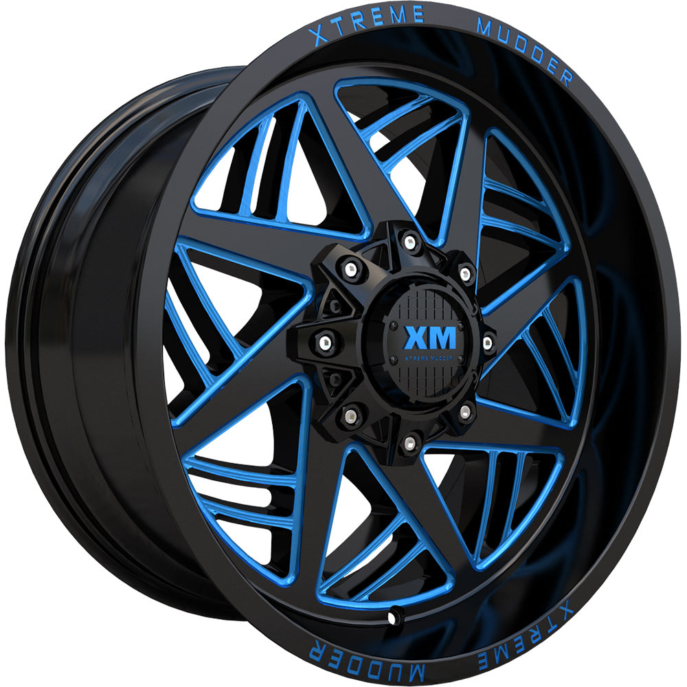 Xtreme Mudder XM-345 Black Red Milled Wheel